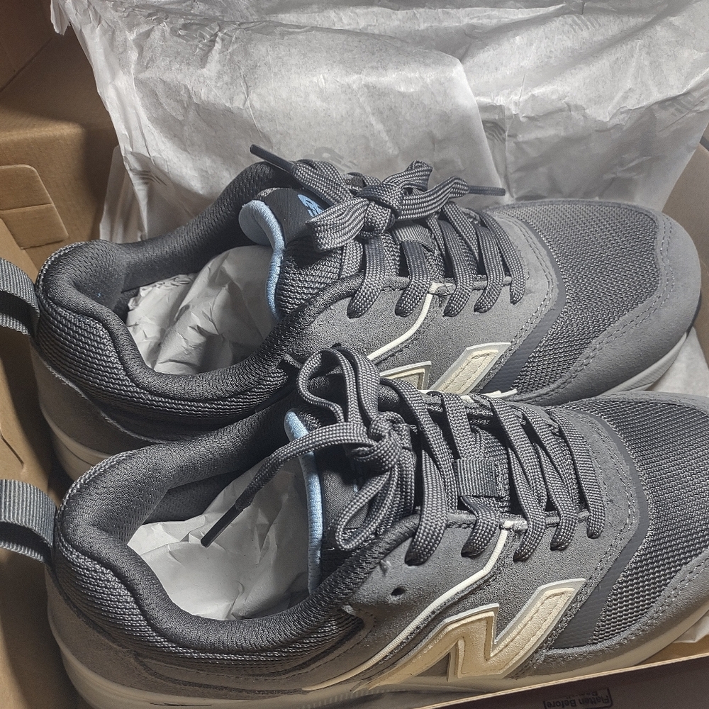 New Balance Charcoal and Cream Safety Shoes